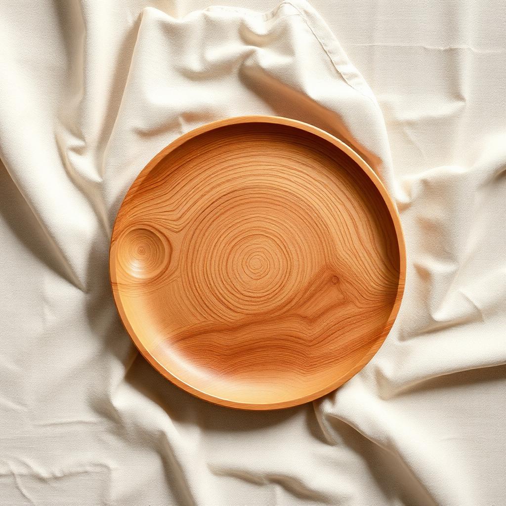 Assiette artisanale en bois